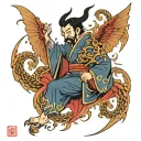 Lucifer's tear falling tattoo design idea