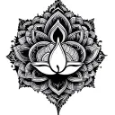 Diya tattoo design idea