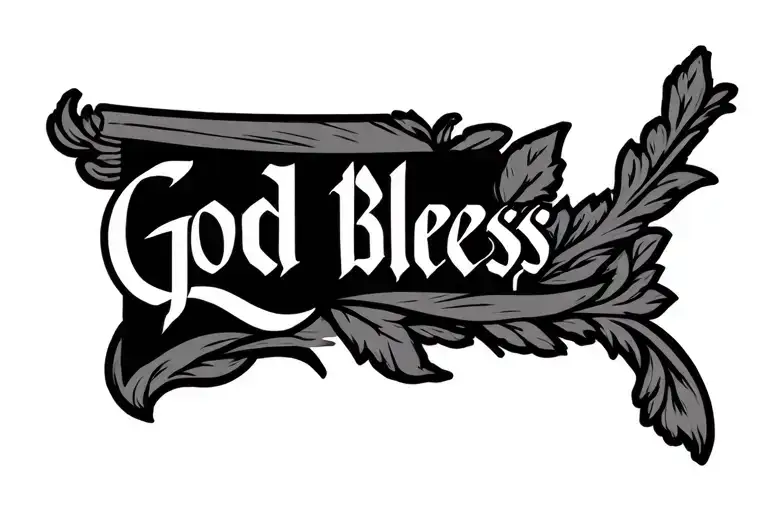God bless Mississippi tattoo design idea