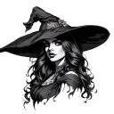 Hot Witch tattoo design idea