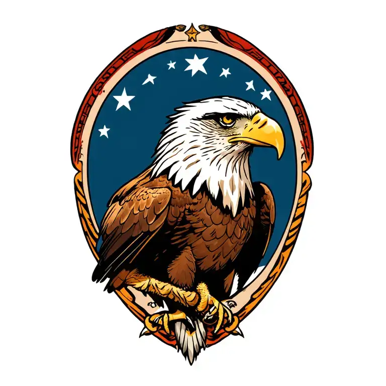 eagle american trad tattoo design idea