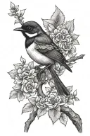 Willie Wagtail tattoo design idea
