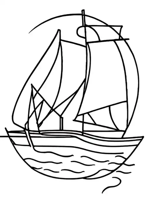 even keel ship balance tattoo design idea