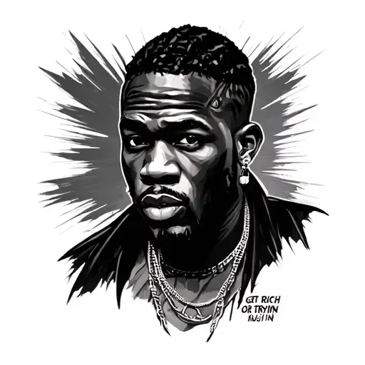 Get Rich Or Die Tryin tattoo design idea