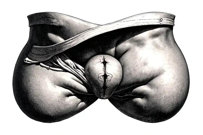 tummy tuck c section scar tattoo design idea