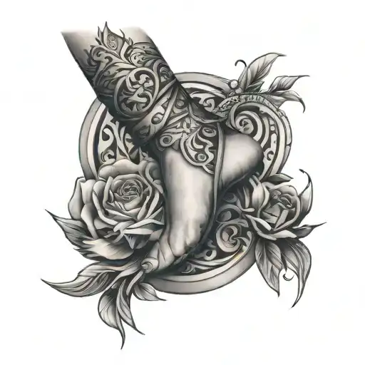 Wrap Around Ankle tattoo design idea