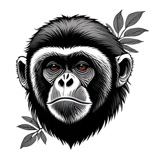 Gibbon tattoo design idea