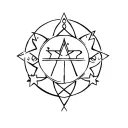 Courageous sweet lighter guided by the stars Celtic Futhark Wicca tattoo design idea