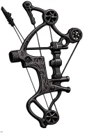 compound bow tattoo design idea