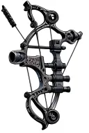 compound bow tattoo design idea