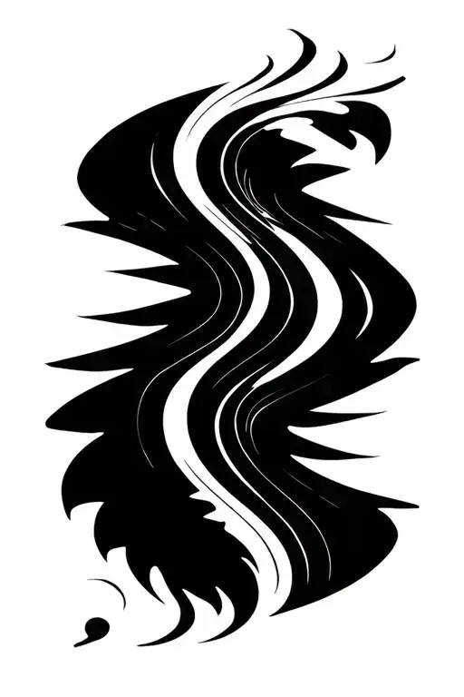 Radial pattern wavy concentric tattoo design idea