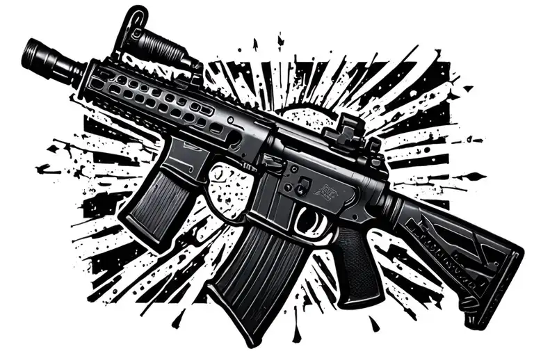 AR 15 tattoo design idea