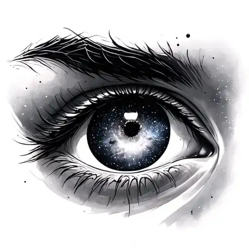 Galaxy Eye tattoo design idea