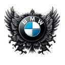 bmw logo combined tattoo design idea