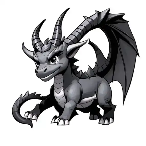 Spyro and Capricorn combination design tattoo design idea