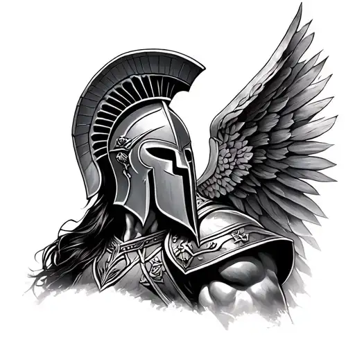 Spartan Warrior tattoo design idea