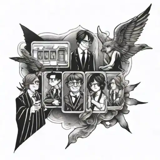 how i met your mother, friends e Harry Potter inspired tattoo tattoo design idea