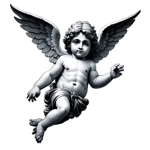 Cherub tattoo design idea