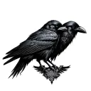 two crows viking sleeve tattoo tattoo design idea