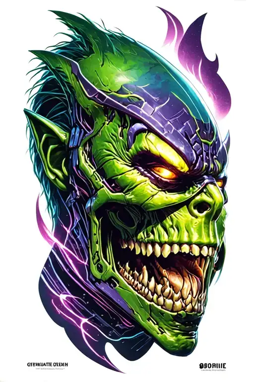 green goblin and Terminator 2 tattoo design idea