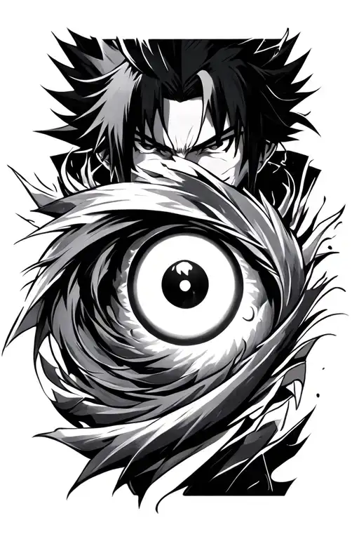 Sasuke Mangekyou Sharingan tattoo design idea