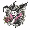 Maleficent tattoo design idea