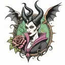 Maleficent tattoo design idea