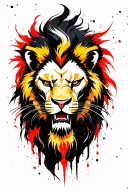 lion samurai warrior tattoo design idea