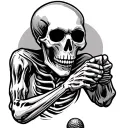 skeleton golfing tattoo design idea