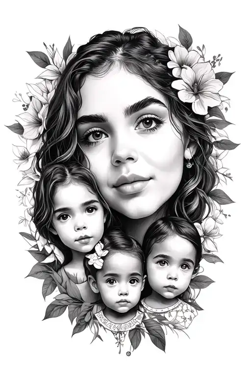 self doubt, overthinker, caring, loving family posing tattoo design idea