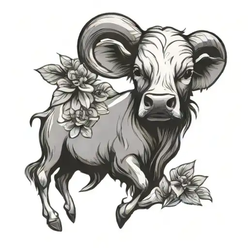 Blessed on calf tattoo design idea