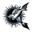 Merman tattoo design idea