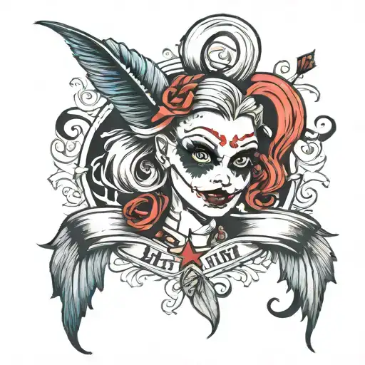 Harley Quinn inspired tattoo tattoo design idea