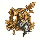 viking Paddleboard tattoo design idea