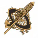 viking Paddleboard tattoo design idea