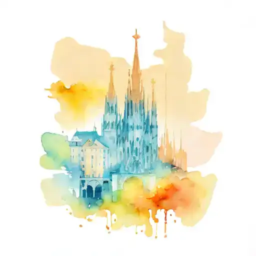 I want something related to Barcelona to remember my time here tattoo design idea