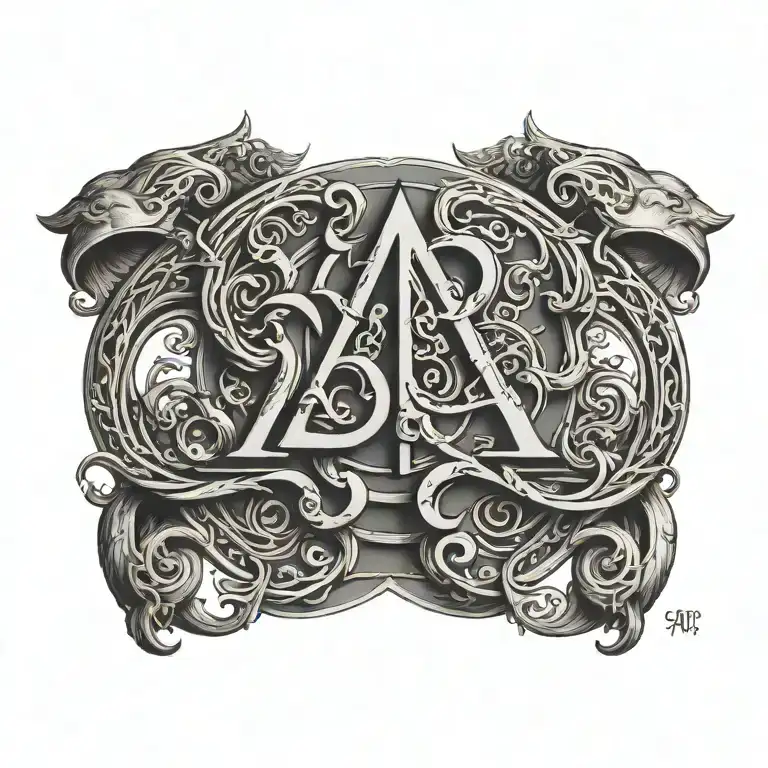 alpha omega tattoo design idea