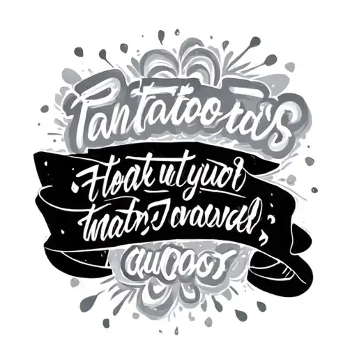quote written tattoo design idea