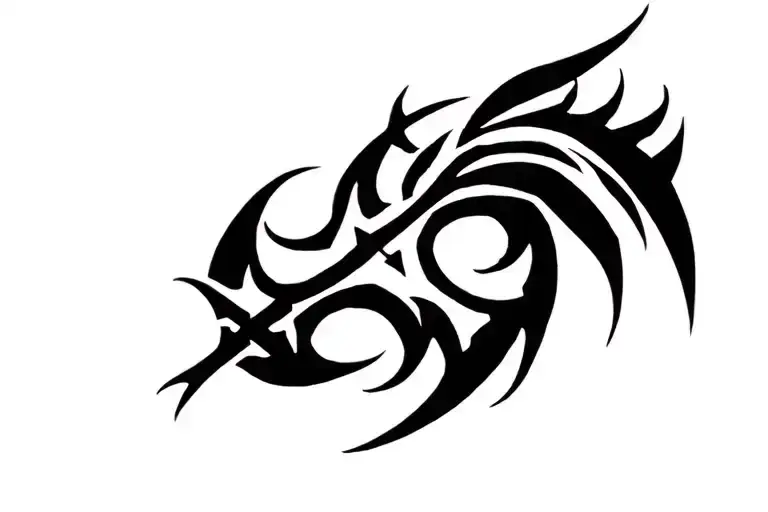 iron cross in the style of cybersigillism / neo tribal  tattoo design idea