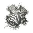 scallop shell tattoo design idea