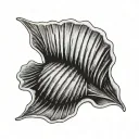 scallop shell tattoo design idea