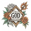 God is greater than highs and lows tattoo design idea