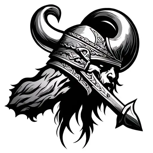 tattoo to make the tattoo wrapped around the biceps on the Viking theme tattoo design idea
