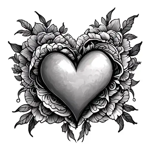 1992 1997 1999 in a love heart shape tattoo design idea