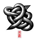 wu-Tang Clan Knot mixed with Chinese tattoo design idea