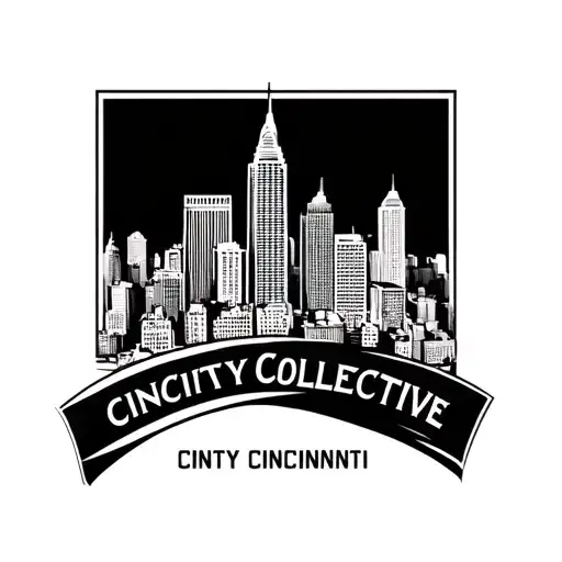 CinCity Collective logo over cincinnati skyline tattoo design idea