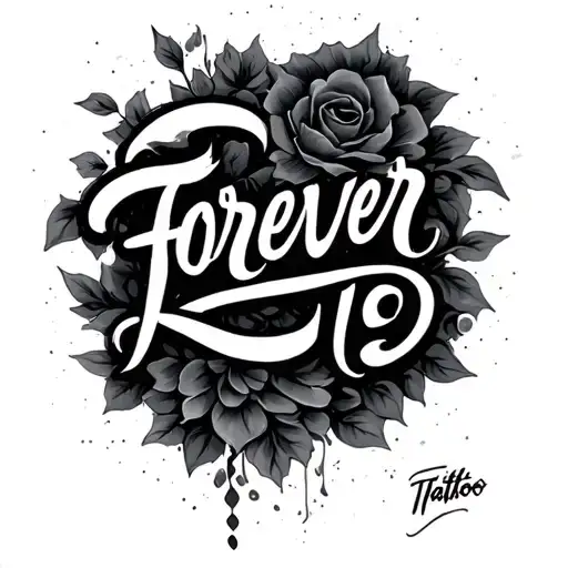 cursive writing forever 17 tattoo design idea
