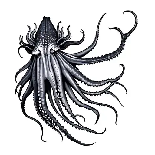 cuttlefish tattoo design idea