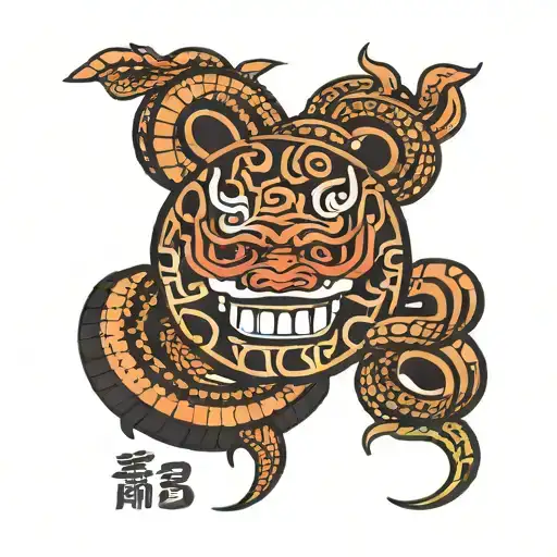 Tire, intestine, barcode with numbers "98649235" tattoo design idea