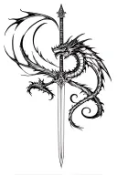 Sword Dragon Slayer tattoo design idea